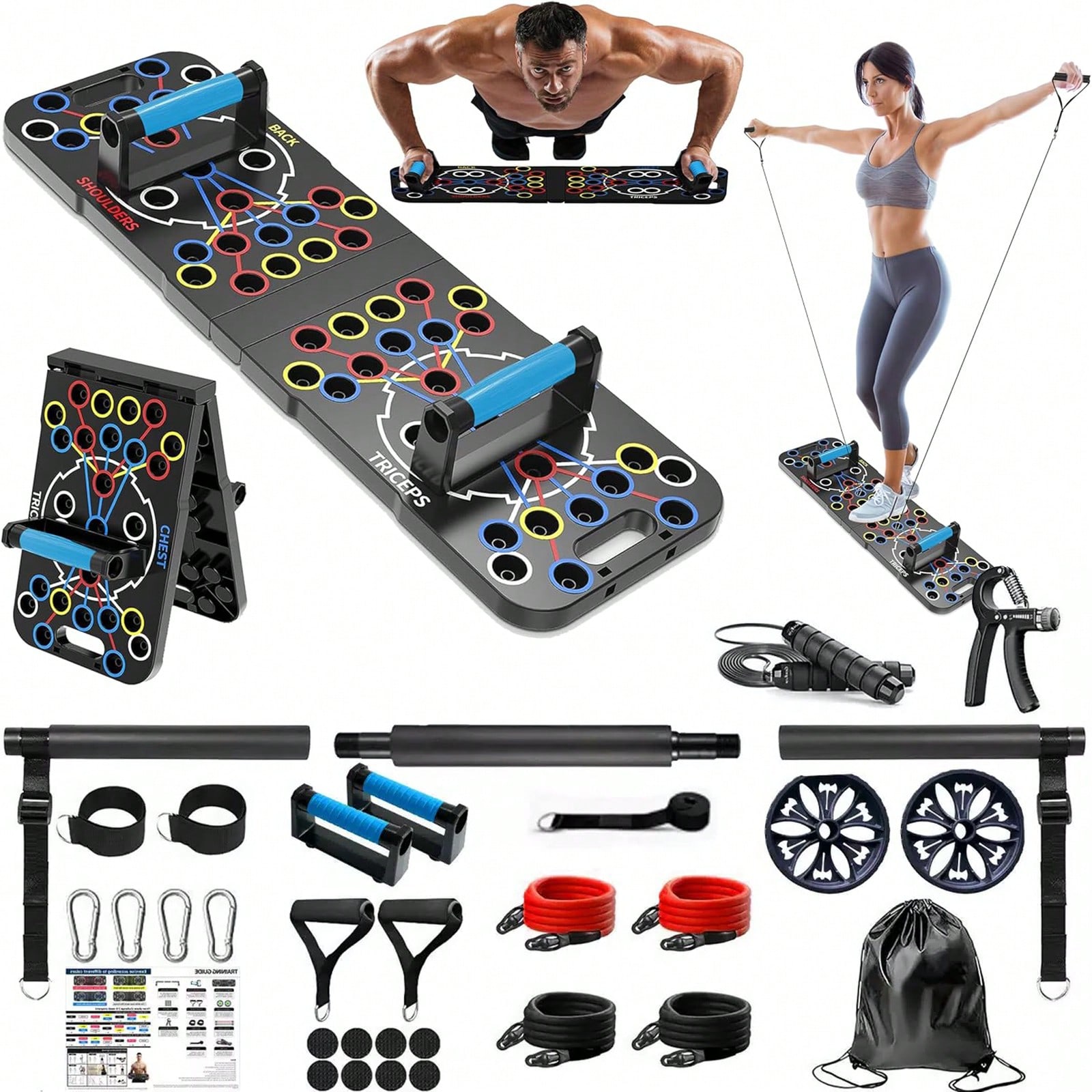 Home Bar Setup Kit - Set Multifunzionale Pieghevole per Flessioni, Attrezzatura