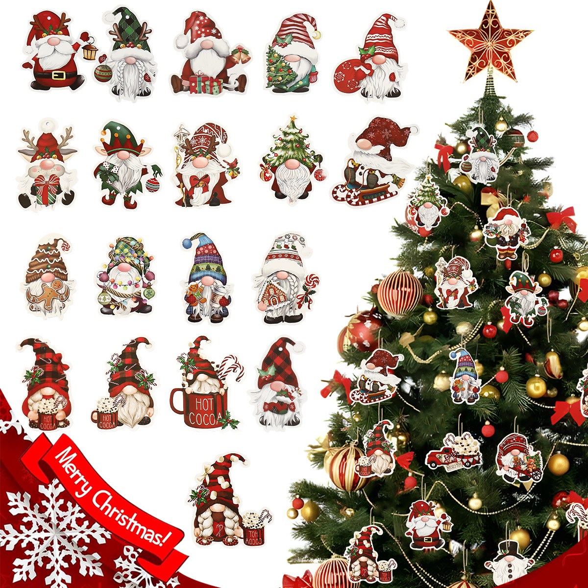 Home Bargains - 12 pezzi di Natale Babbo Natale
